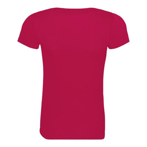 Just Cool Womens/Ladies Sports Plain T-Shirt / Hot Pink - Picture 2 of 3
